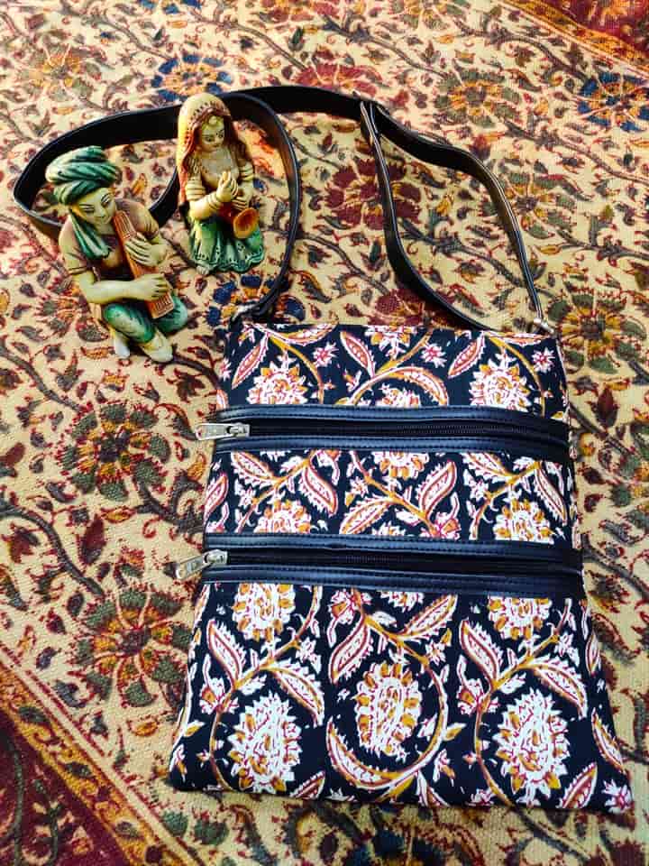 Kalamkari Center Patch Shoulder Bags | Indian Return Gifts
